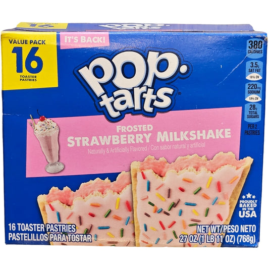 Frosted Strawberry Milkshake Flavour Pop Tarts