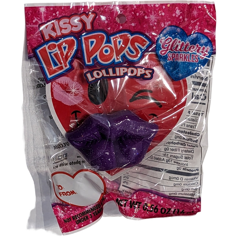 Kissy Lip Pops Lollipops Strawberry (Purple)