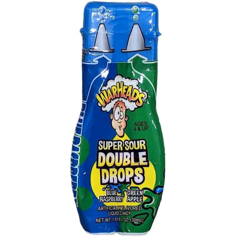 Warheads Super Sour Drops Blue Rasp/Grn Apple