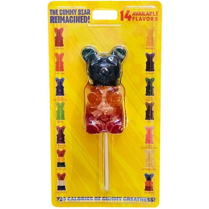 Gummy Bear 1/2lb on a Stick - Blue Rasp/Orange/Cherry